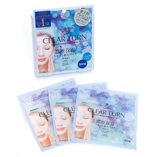 KOSE CLEAR TURN SUPER PREMIUM FRESH MASK (transparency) (3 sheets)