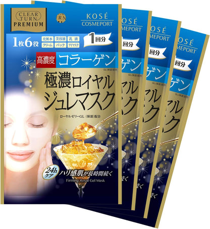 KOSE CLEAR TURN Premium Royal Jelly Mask (Collagen) 4 times