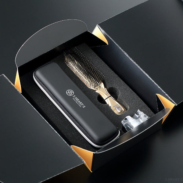 S-HEART-S Scalp Brush World Premium Long Gold (GIFT BOX)