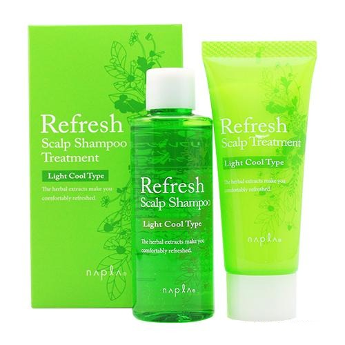 Napla Refresh scalp shampoo & hair treatment (light cool type) (60 ml & 40 g)