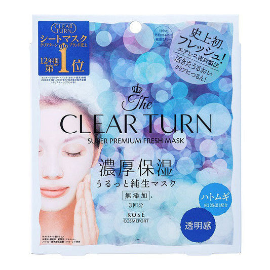 KOSE CLEAR TURN SUPER PREMIUM FRESH MASK (transparency) (3 sheets)